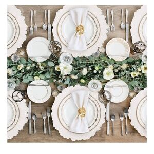 MAONAME White Charger Plates Set of 12 Reef Plate Chargers 12" Diameter